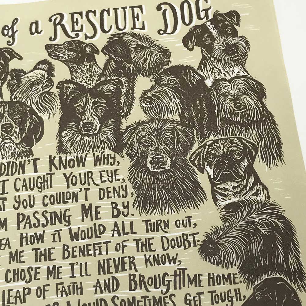 Rescue Dog Original Print | Rhyme of a Rescue Dog